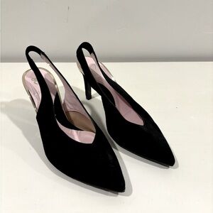 Sole Bliss Elsa black suede pumps
